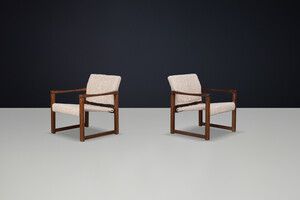 Scandinavian modern Karin Mobring for Ikea, Armchair “Diana” in New Teddy Upholstery , Sweden 1970s Late-20th century