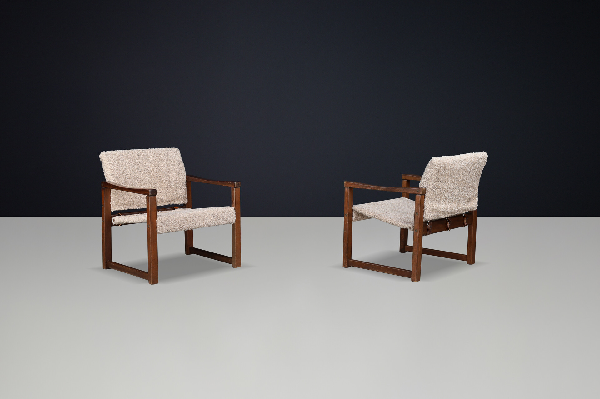 Scandinavian modern Karin Mobring for Ikea, Armchair “Diana” in New Teddy Upholstery , Sweden 1970s Late-20th century