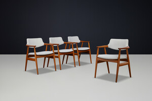 Scandinavian modern Mid-Century Teak Dining Chairs Model GM11 by Svend Åge Eriksen for Glostrup, Denmark, 1960s Mid-20th century