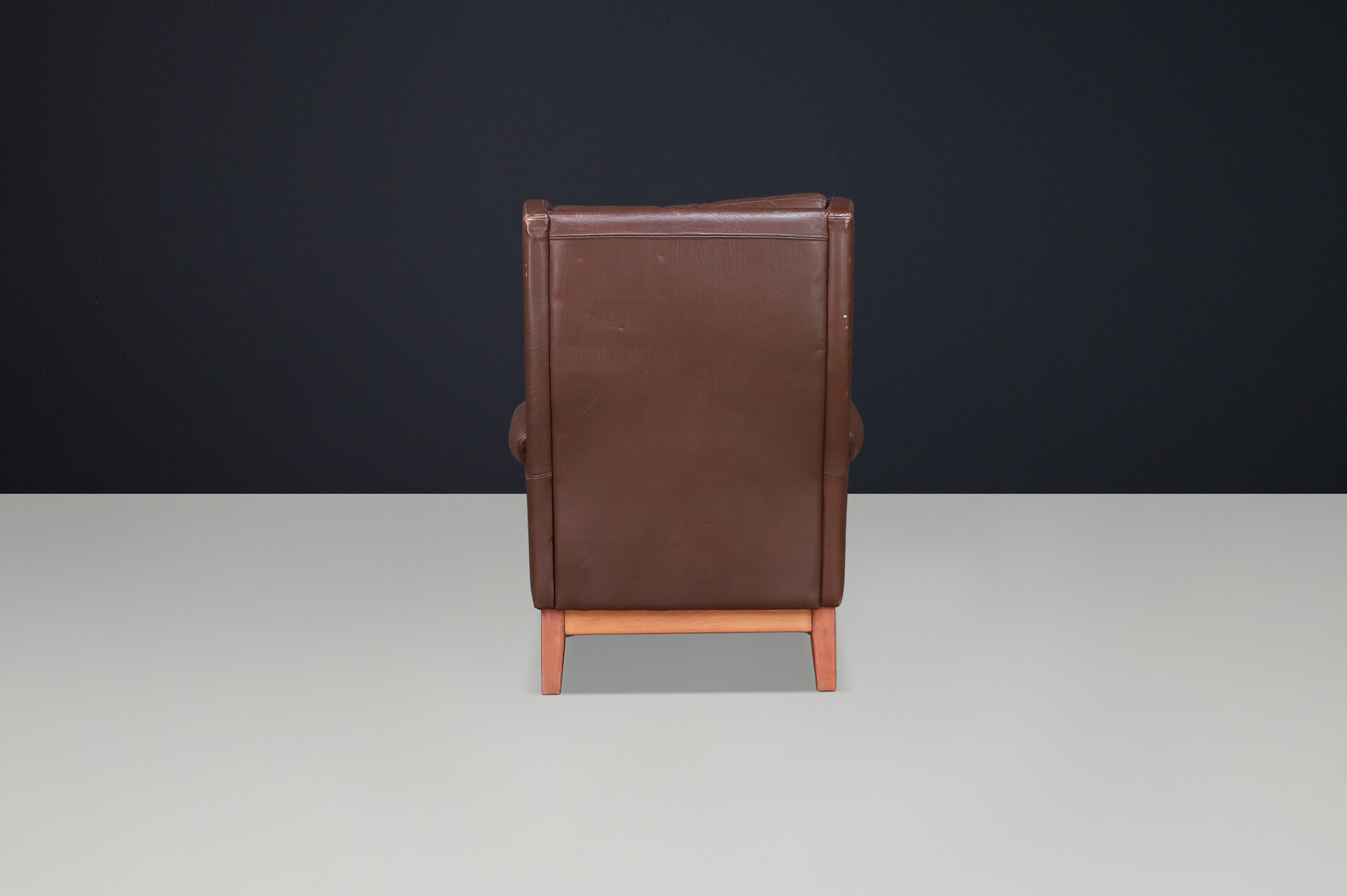 Scandinavian modern “Nestor” Leather Wingback Lounge Chair by Bengt Ruda for IKEA, Sweden, 1960s Mid-20th century