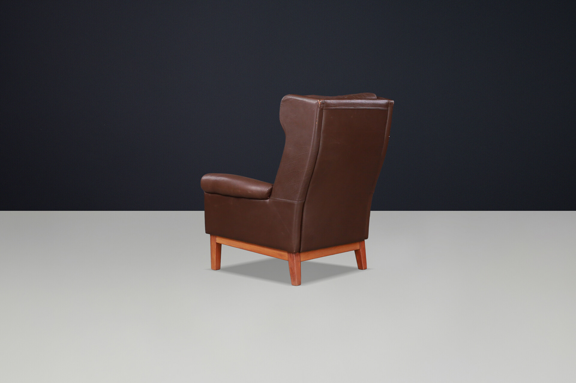 Scandinavian modern “Nestor” Leather Wingback Lounge Chair by Bengt Ruda for IKEA, Sweden, 1960s Mid-20th century