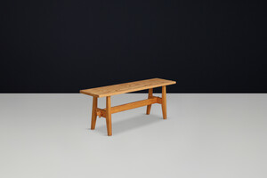 Scandinavian modern Pine bench 1960s Mid-20th century