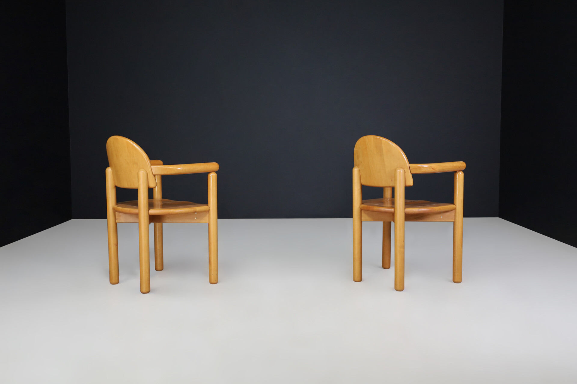Scandinavian modern Rainer Daumiller Arm Chairs In Solid beech, 1970s, Denmark Late-20th century