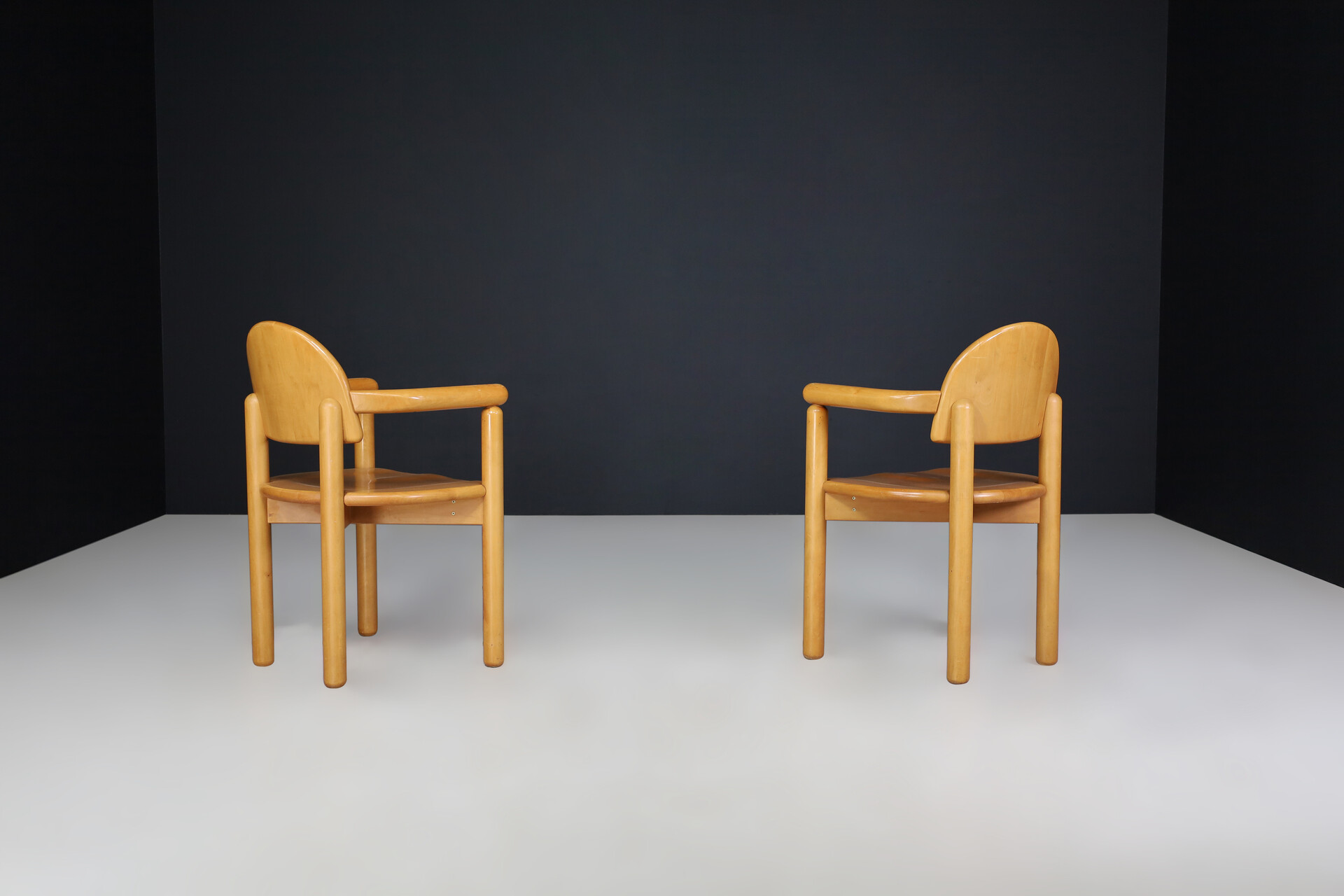 Scandinavian modern Rainer Daumiller Arm Chairs In Solid beech, 1970s, Denmark Late-20th century