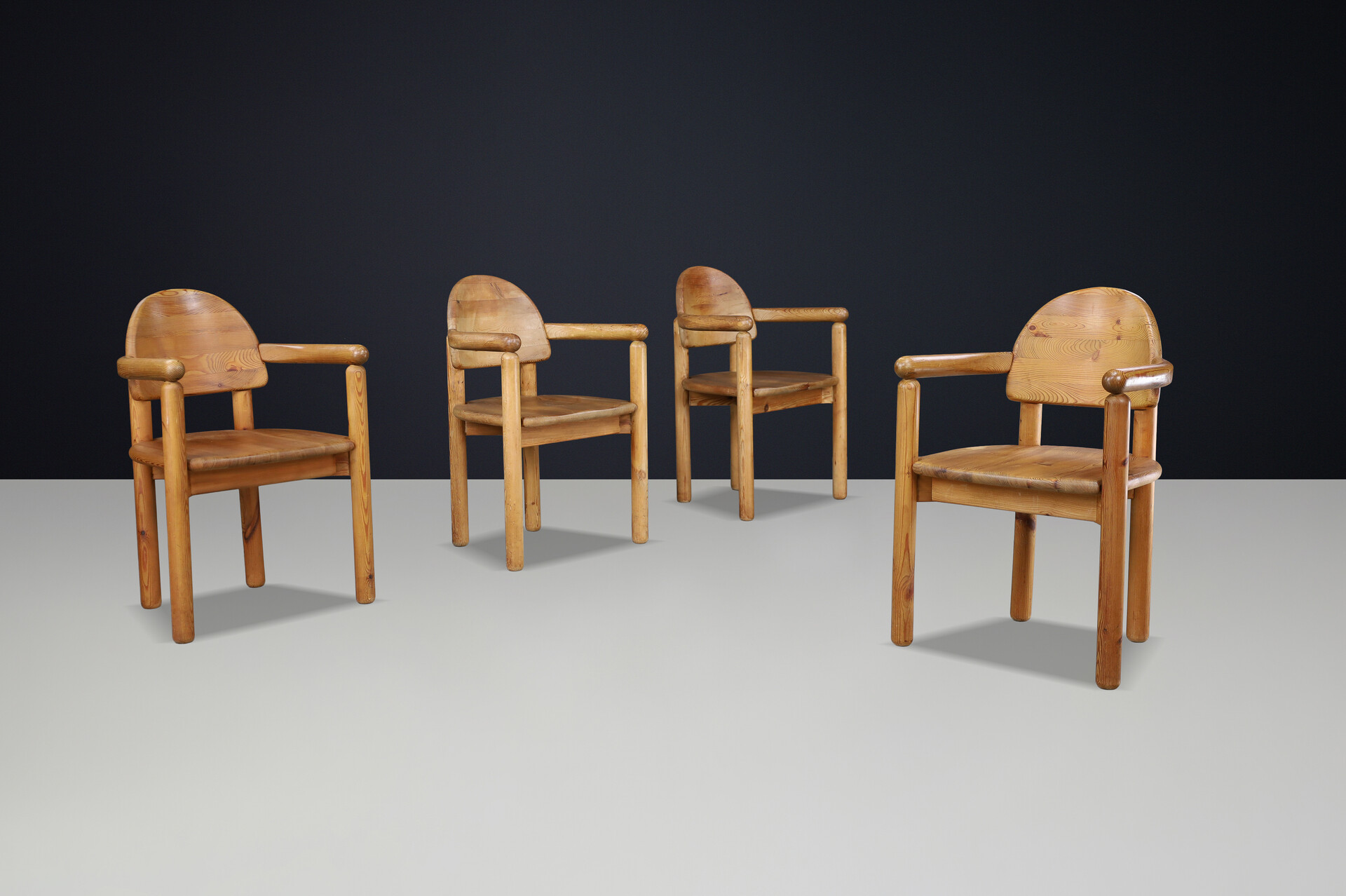 Scandinavian modern Rainer Daumiller for Hirtshals Sawmill armchairs, Denmark 1970 Late-20th century