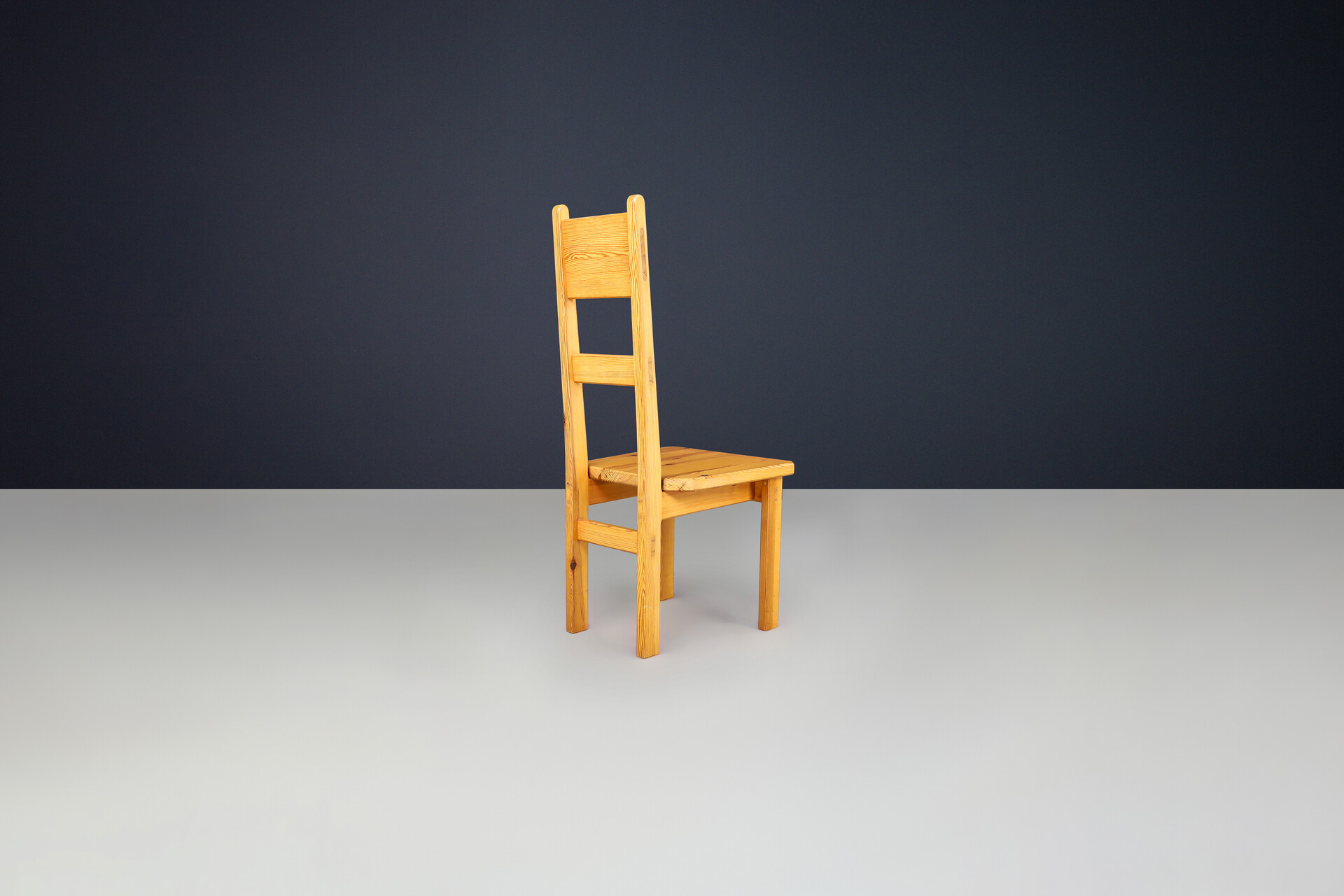 Scandinavian modern Roland Wilhelmsson for Karl Andersson & Söner Solid Pine Wood Chairs Sweden 1970 Late-20th century