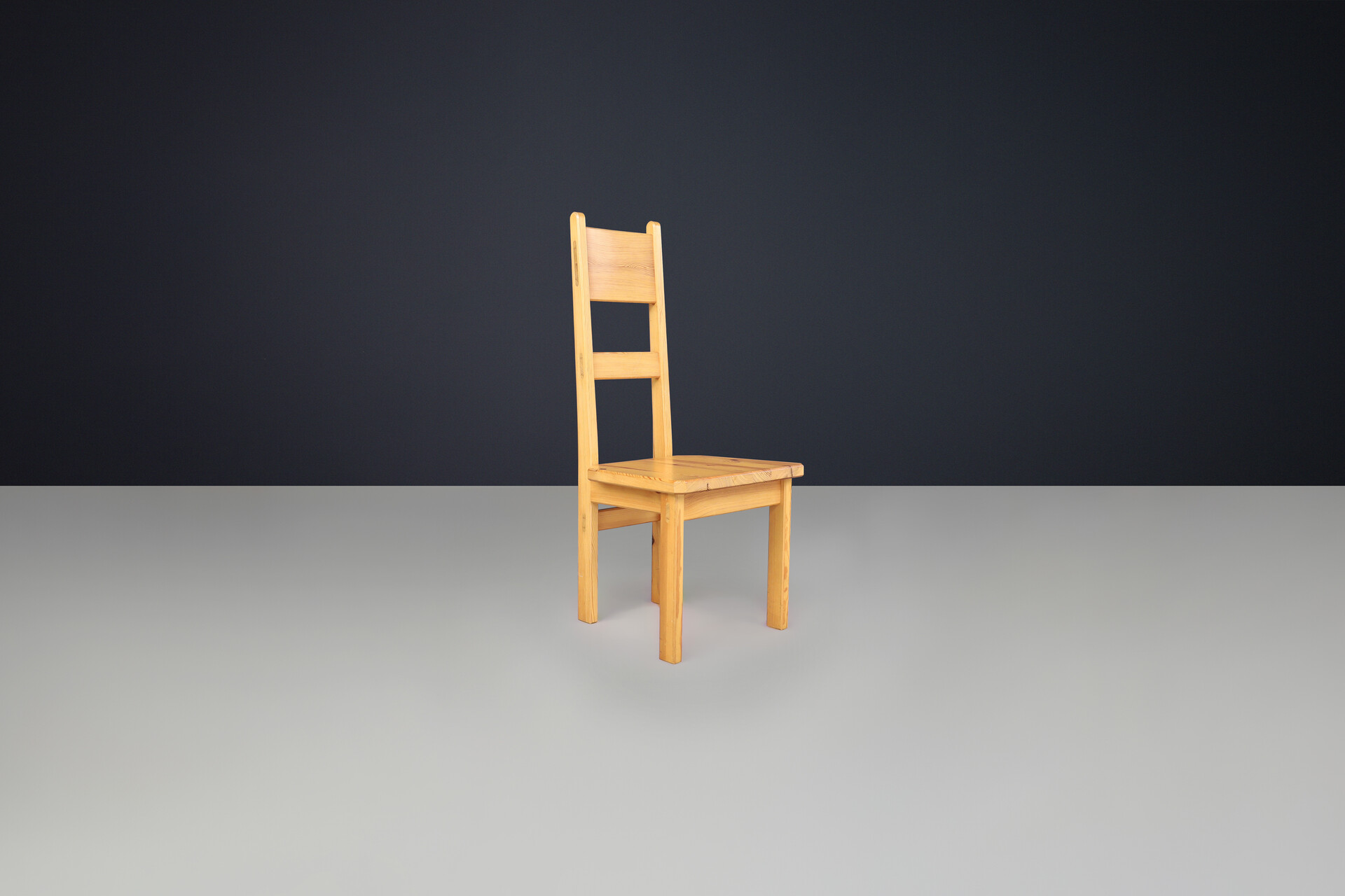 Scandinavian modern Roland Wilhelmsson for Karl Andersson & Söner Solid Pine Wood Chairs Sweden 1970 Late-20th century