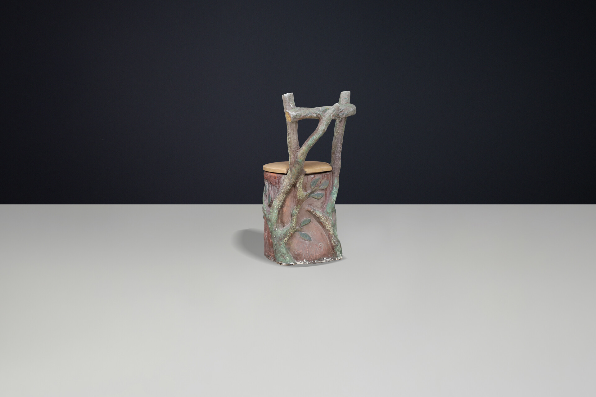 Sculptural Italian Fiberglass Dining Chairs, Mid-Century 1950s-60s Mid-20th century