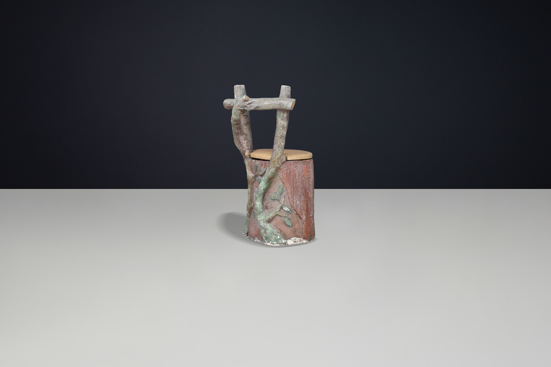 Sculptural Italian Fiberglass Dining Chairs, Mid-Century 1950s-60s Mid-20th century