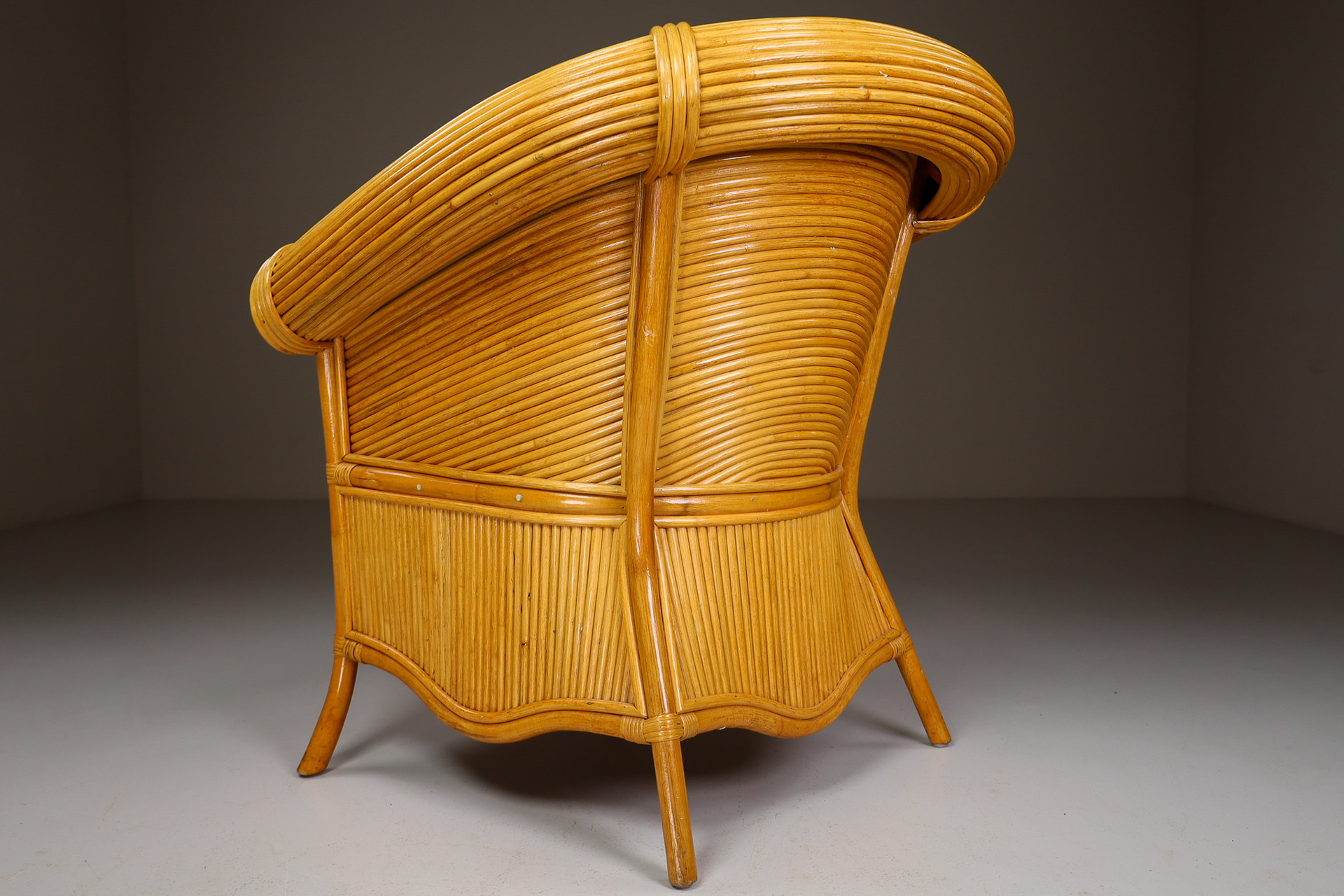 Sculptural Lounge set - Bench, 2x armchairs and table By Vivai Del Sud, Italy 1970 Late-20th century