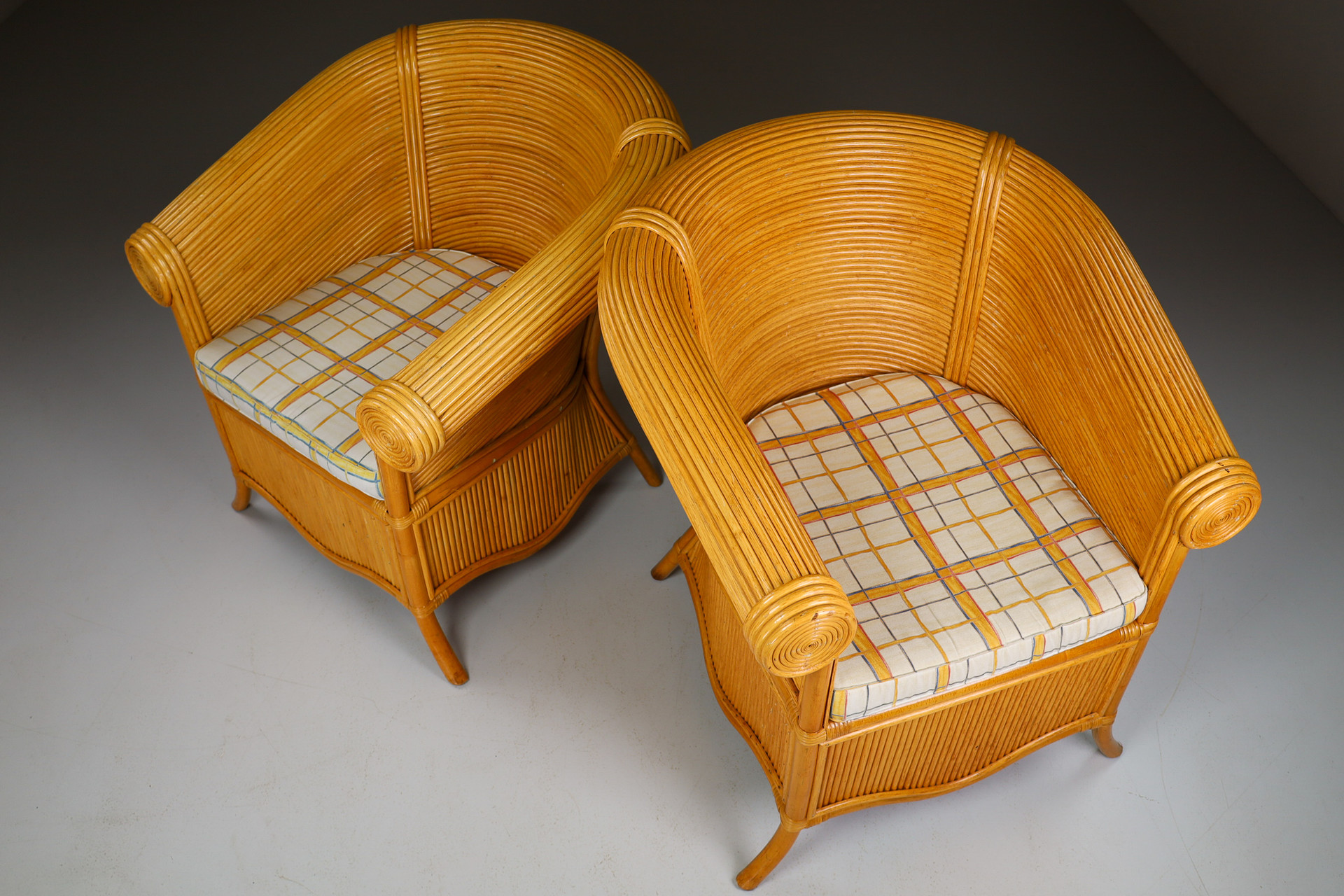 Sculptural Lounge set - Bench, 2x armchairs and table By Vivai Del Sud, Italy 1970 Late-20th century