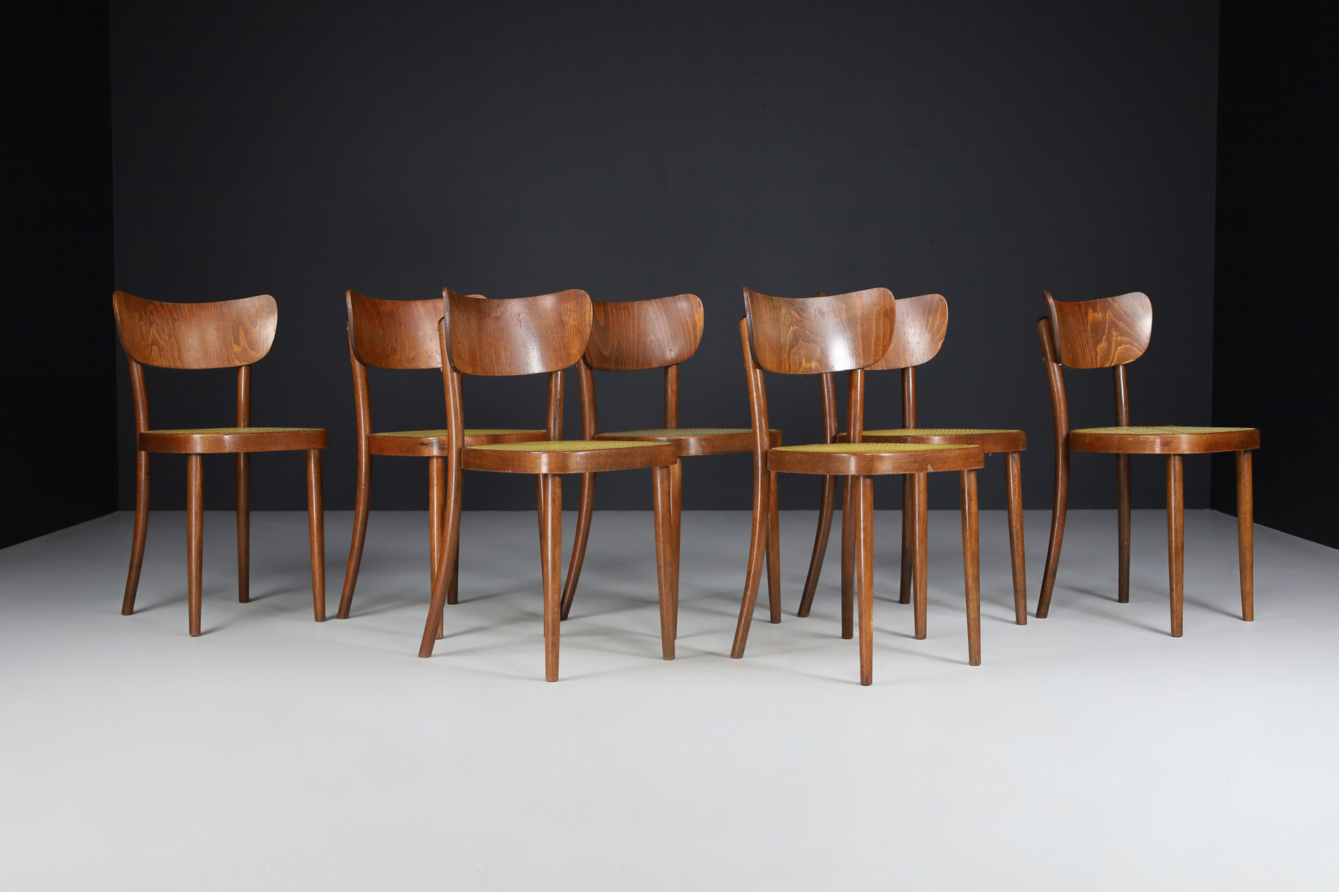 Set of 18 Bistro Chairs by TON ( Thonet ) Praque 1960s Mid-20th century