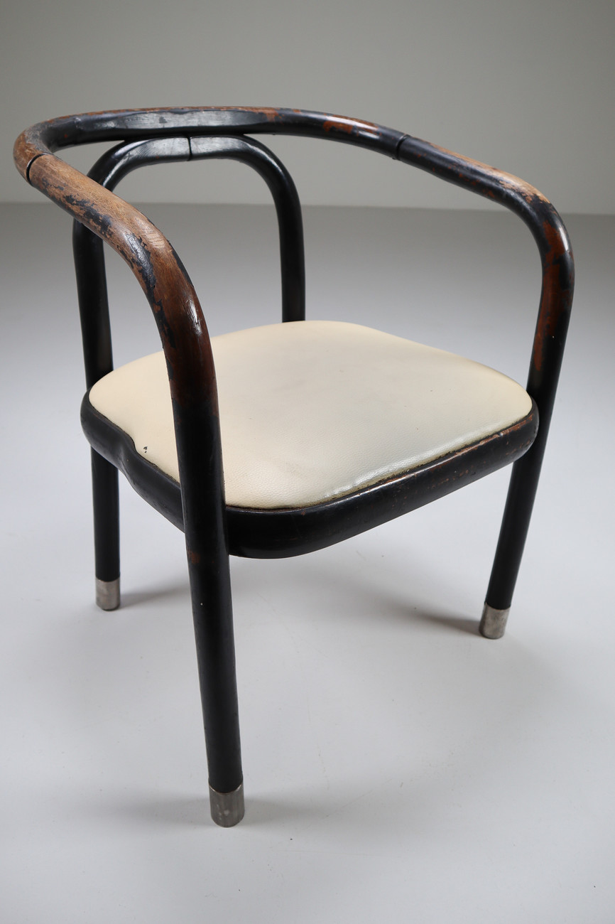 Set of 28 armchairs, patinated beech, Czech Republic, 1960s. Mid-20th century