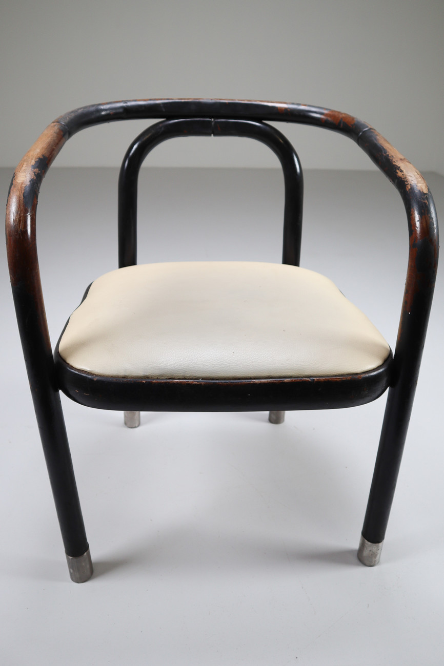 Set of 28 armchairs, patinated beech, Czech Republic, 1960s. Mid-20th century