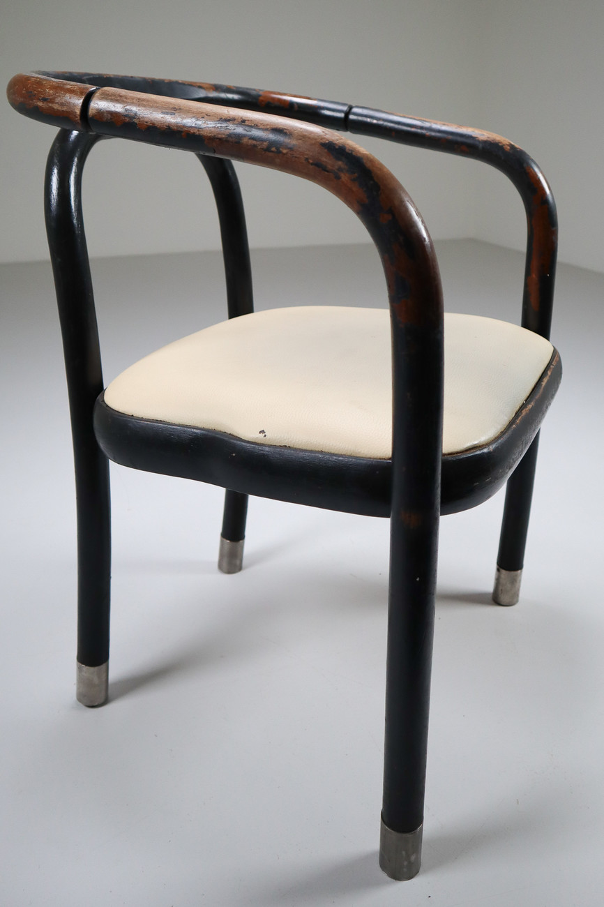 Set of 28 armchairs, patinated beech, Czech Republic, 1960s. Mid-20th century