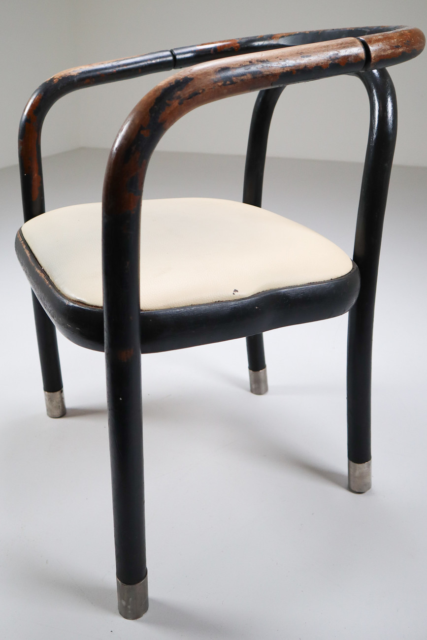 Set of 28 armchairs, patinated beech, Czech Republic, 1960s. Mid-20th century