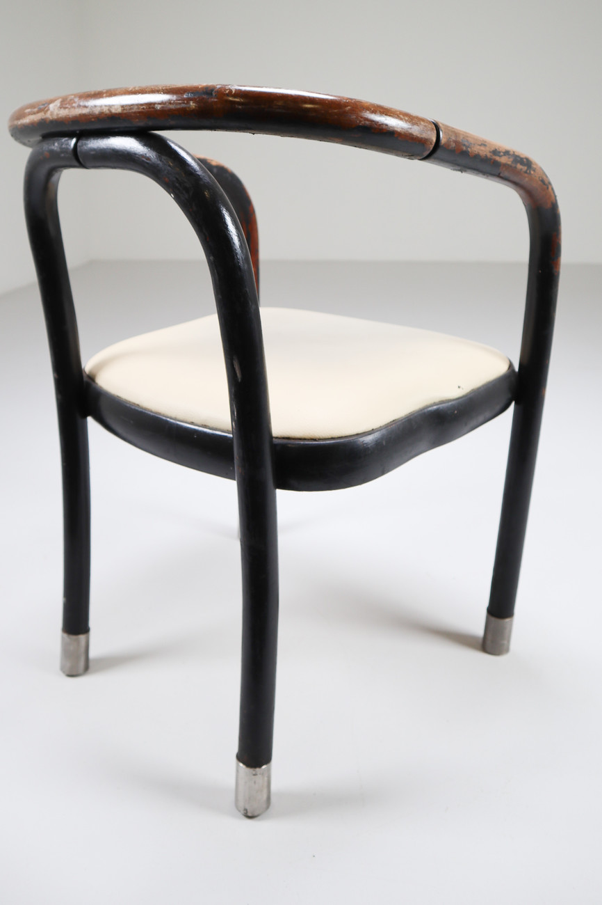 Set of 28 armchairs, patinated beech, Czech Republic, 1960s. Mid-20th century