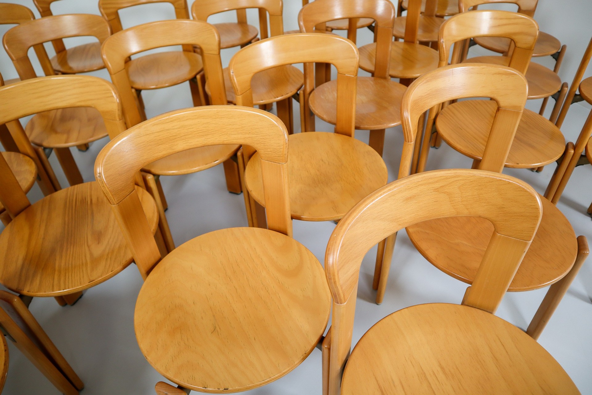 Set of 28 Dining Chairs by Bruno Rey for Kusch and Co, Zwitserland 1970s Late-20th century