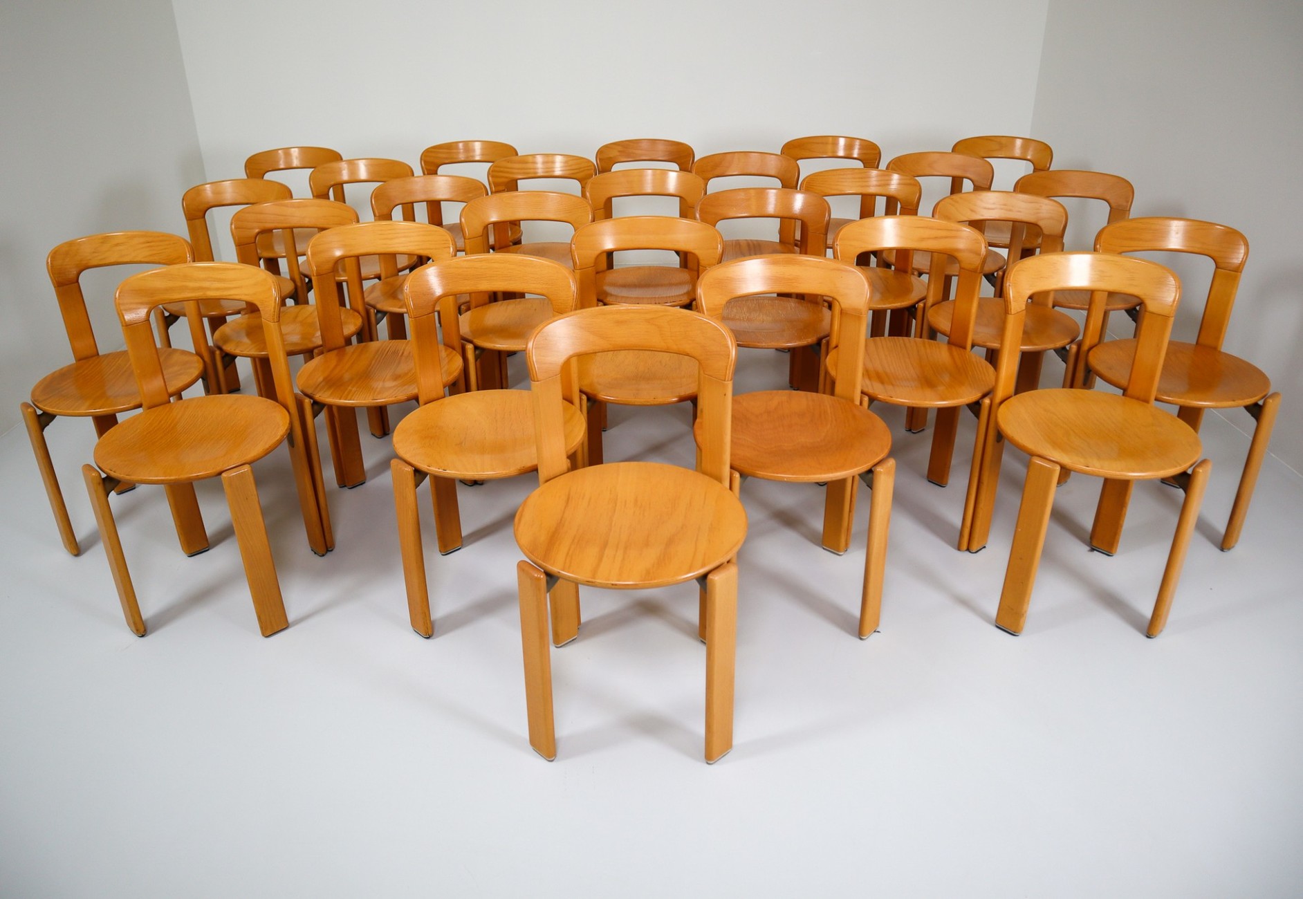 Set of 28 Dining Chairs by Bruno Rey for Kusch and Co, Zwitserland 1970s Late-20th century