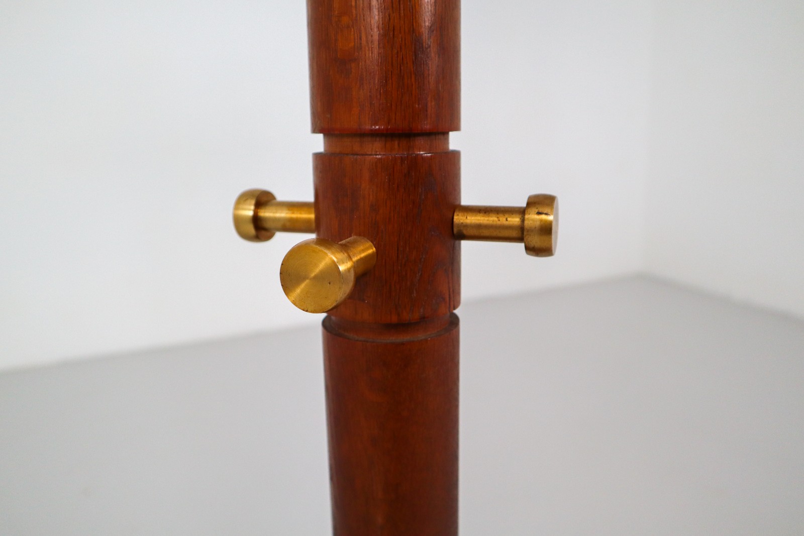 Set of 3 Bauhaus Coathangers in Oak and Brass