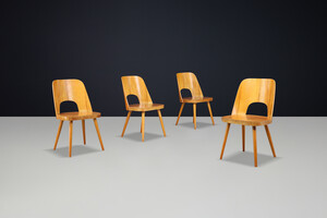 Set of 4 dining chairs by Oswald Heardtl for Thonet, 1950s Czech Republic Mid-20th century