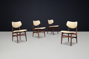 Set of 4 dining chairs hamar by Louis van Teeffelen for Wėbė. Mid-20th century