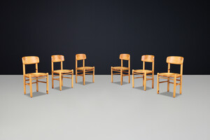 Set of 6 Rainer Daumiller Dining Chairs in Pine for Hirtshals Sawmill, Denmark, 1970s Late-20th century