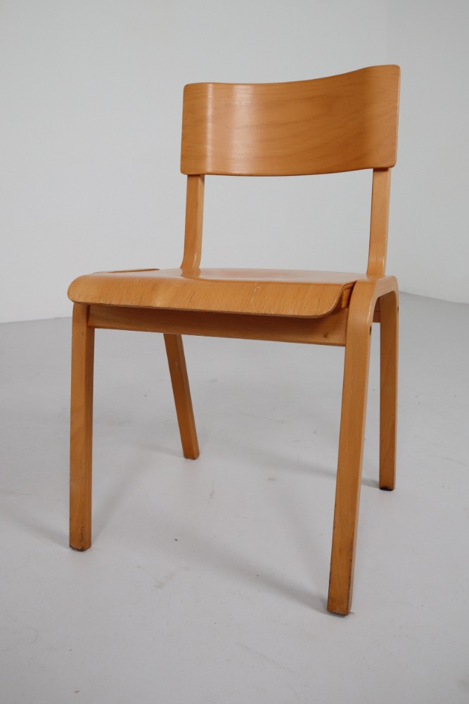Set of 60 Scandinavian Modern Chairs Made from Bentwood and Plywood 1960s 