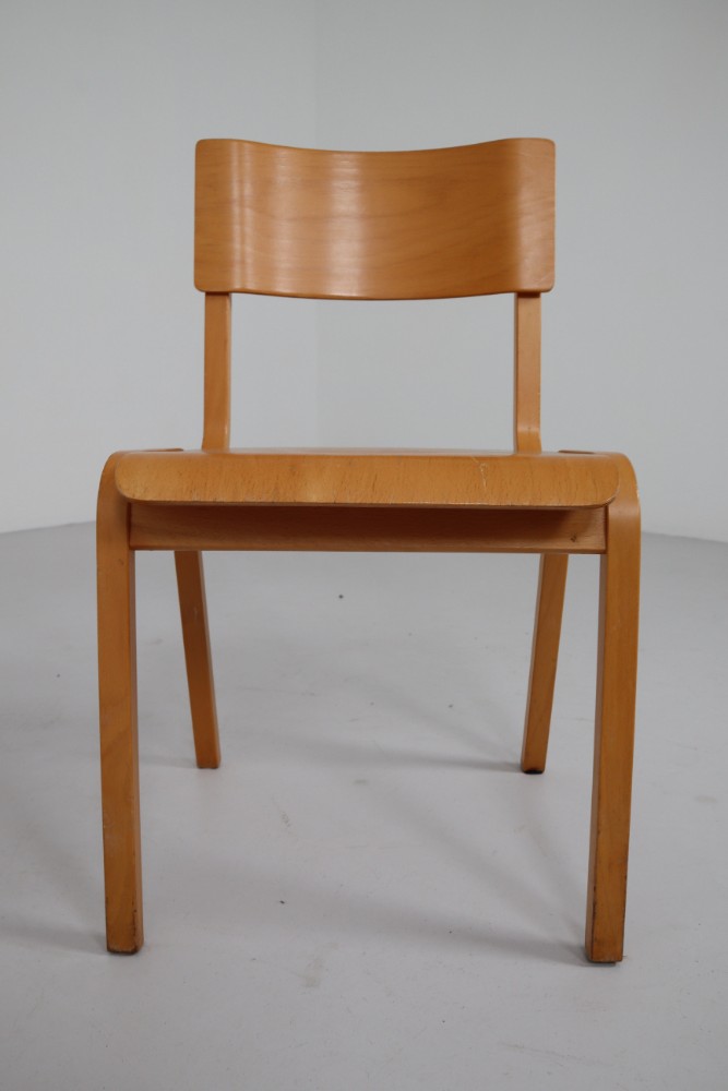 Set of 60 Scandinavian Modern Chairs Made from Bentwood and Plywood 1960s 