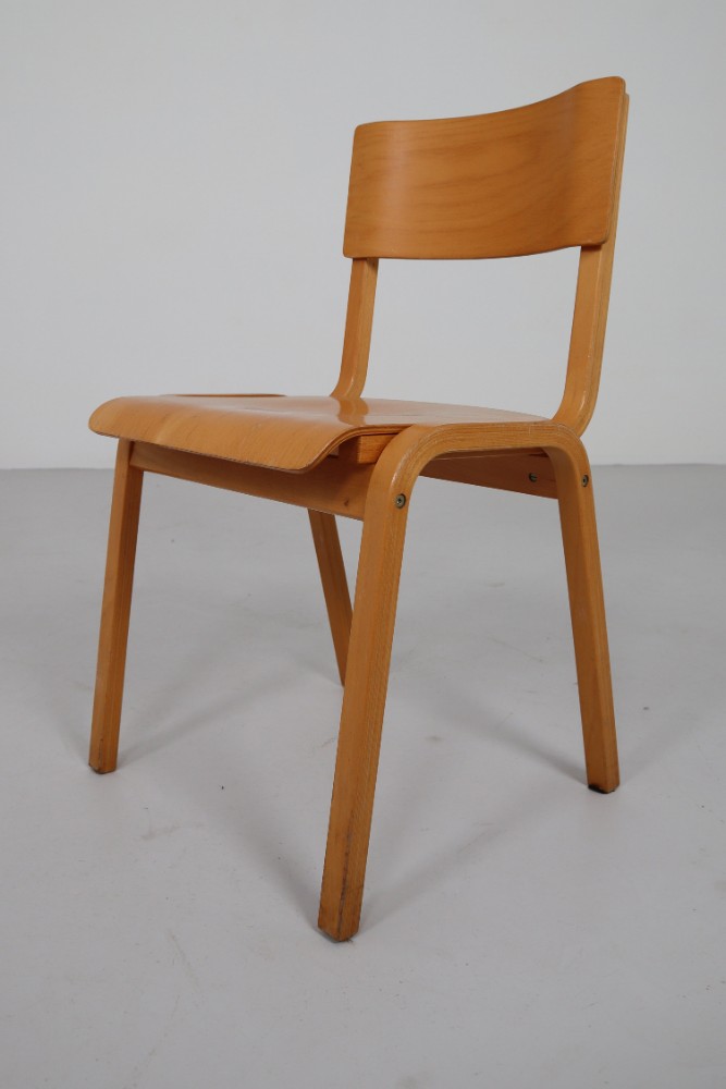 Set of 60 Scandinavian Modern Chairs Made from Bentwood and Plywood 1960s 