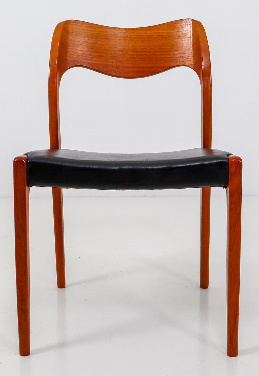 Set of Four Niels Otto Møller Dining Chairs by J. L. Møller Møbelfabrik No: 71