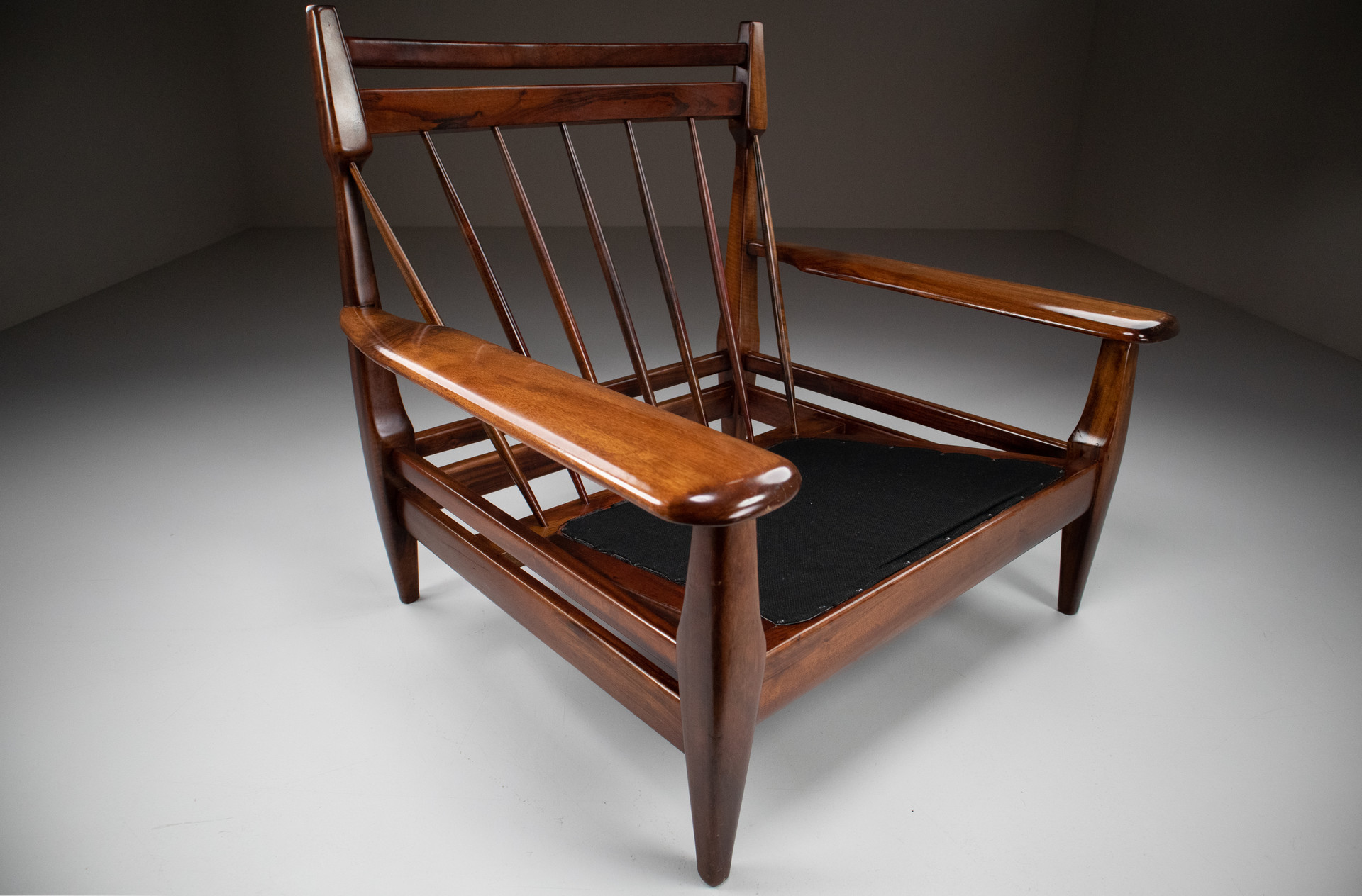 Set/2 Large Scandinavian Modern Rosewood Armchairs 1960s Mid-20th century