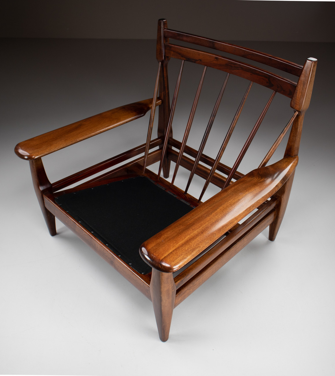 Set/2 Large Scandinavian Modern Rosewood Armchairs 1960s Mid-20th century