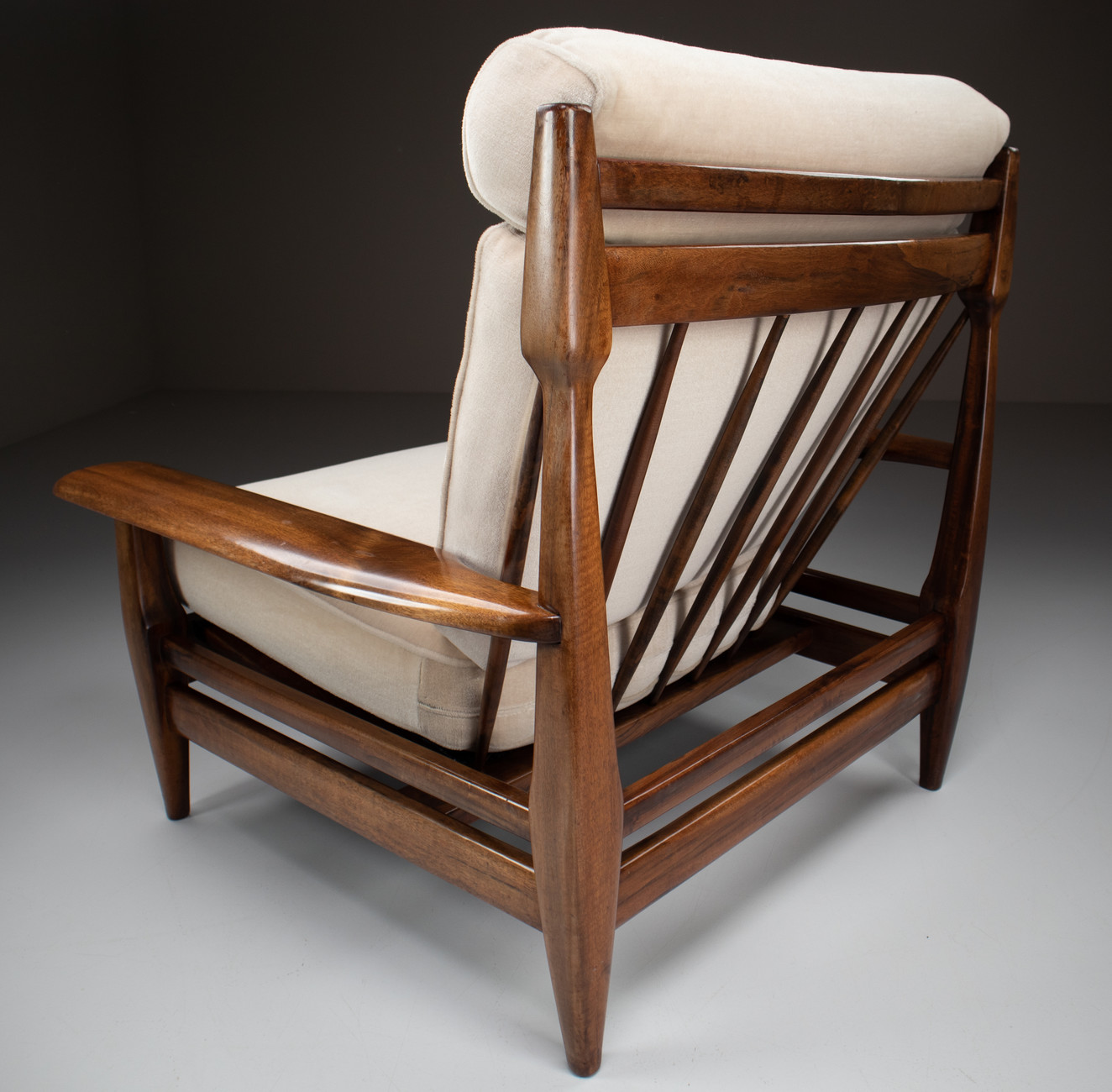 Set/2 Large Scandinavian Modern Rosewood Armchairs 1960s Mid-20th century