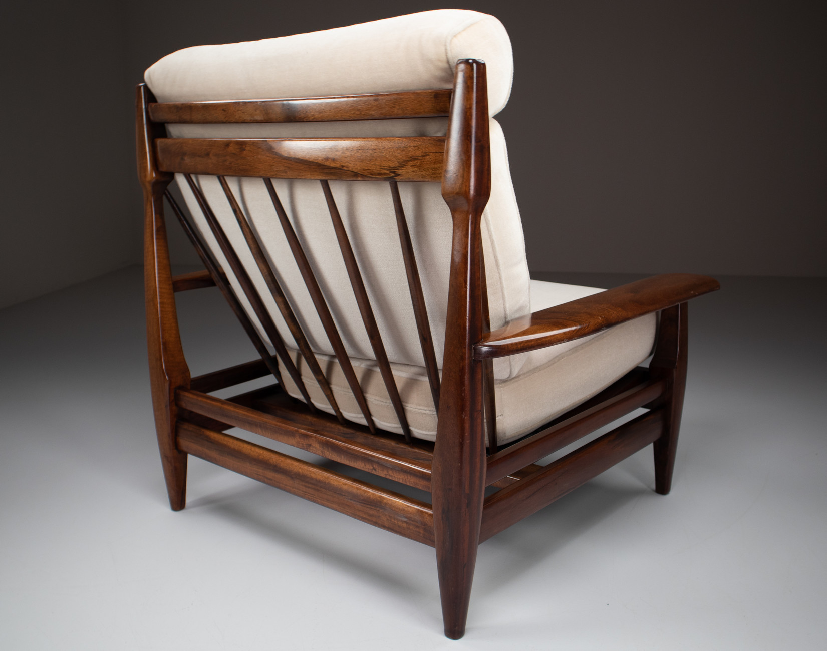 Set/2 Large Scandinavian Modern Rosewood Armchairs 1960s Mid-20th century