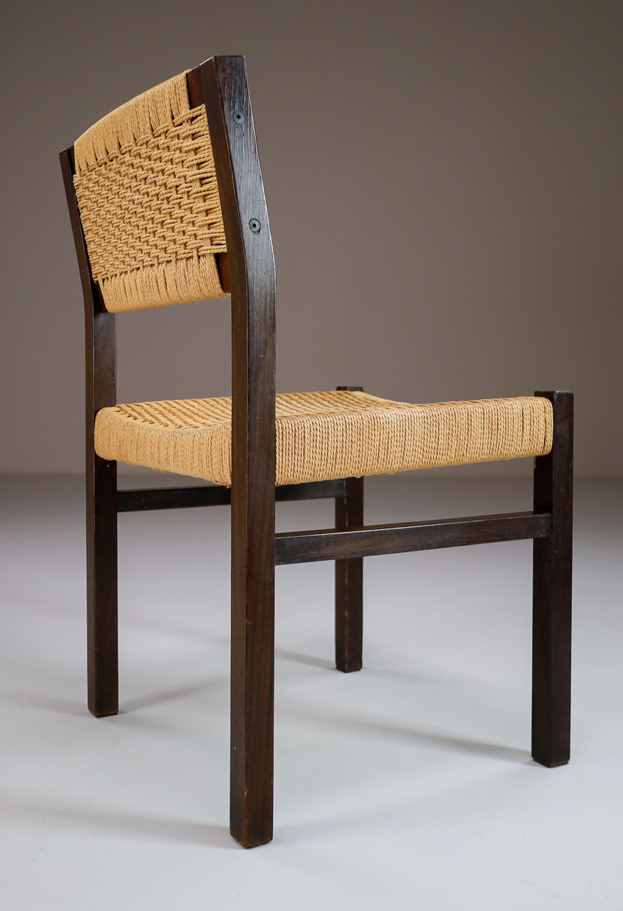 Set/6 Dutch design dining chairs, model SE79 designed by Martin Visser and Walter Antonis for ‘t Spectrum, The Netherlands 1960. Mid-20th century