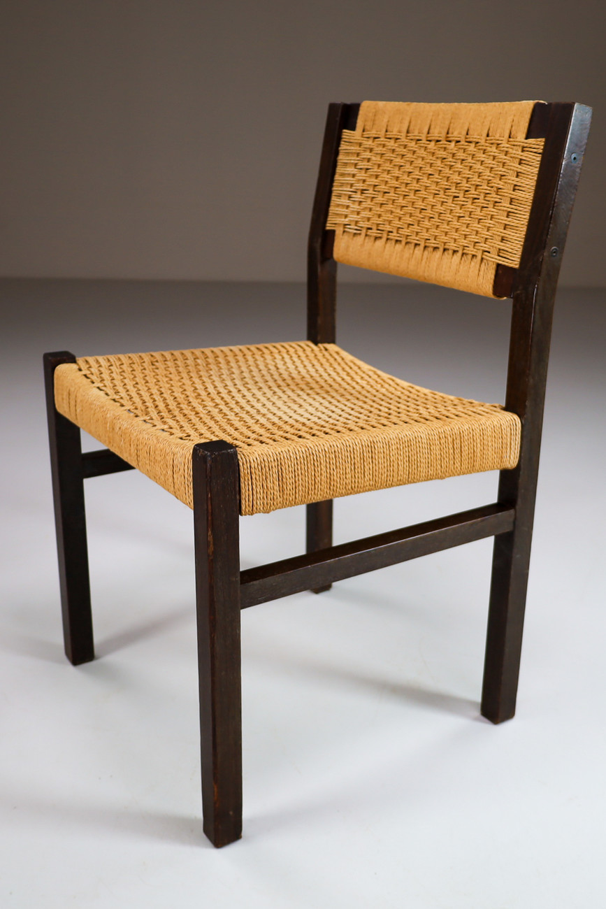 Set/6 Dutch design dining chairs, model SE79 designed by Martin Visser and Walter Antonis for ‘t Spectrum, The Netherlands 1960. Mid-20th century