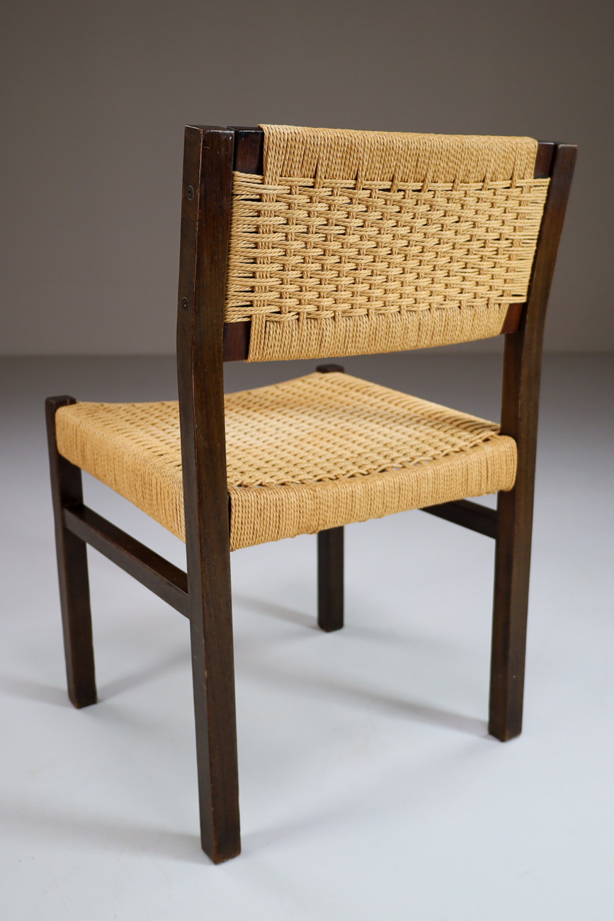 Set/6 Dutch design dining chairs, model SE79 designed by Martin Visser and Walter Antonis for ‘t Spectrum, The Netherlands 1960. Mid-20th century