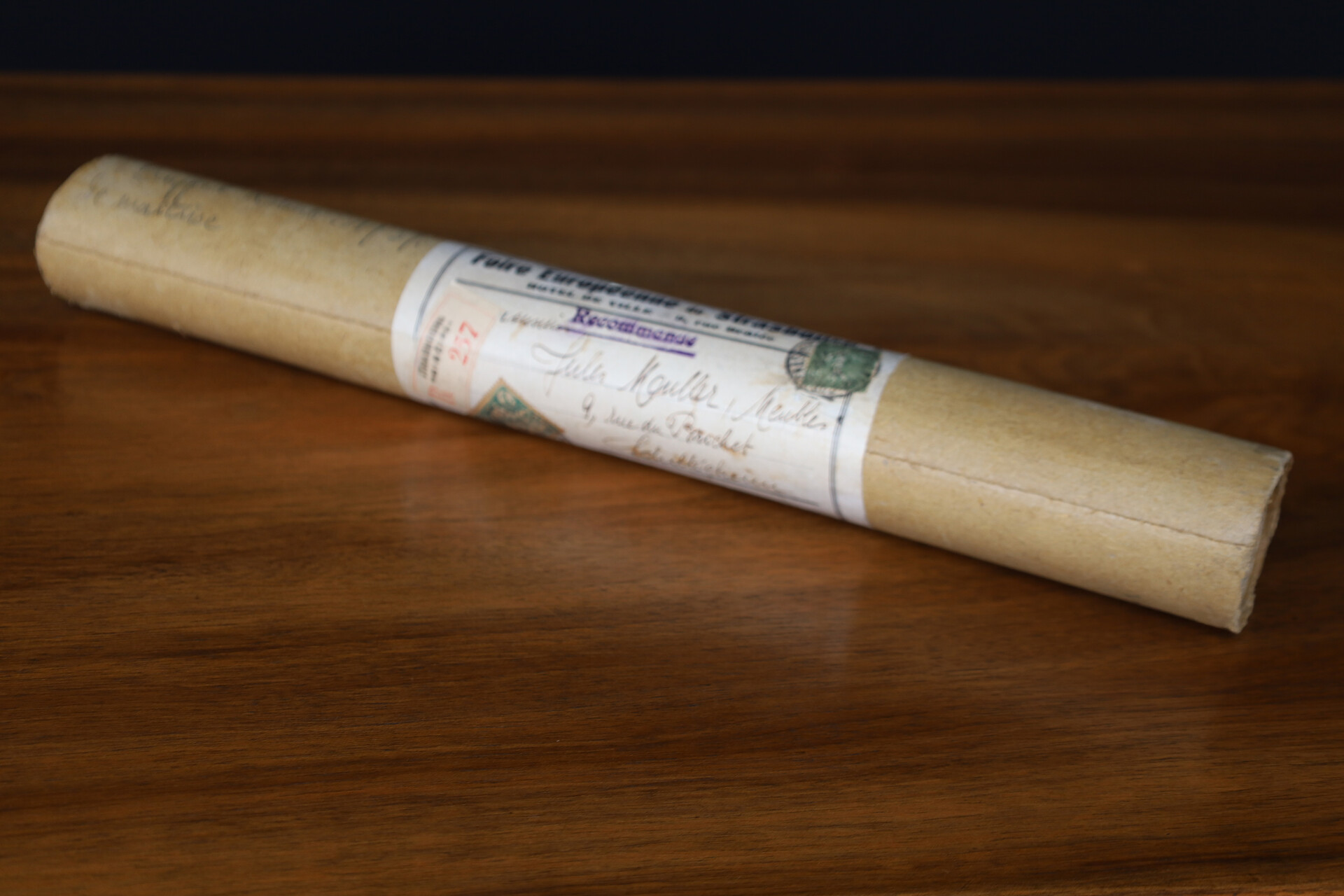 Signed 1939 French Art Deco Walnut Sideboard by Robert Muller Strasbourg France For S Early-20th century