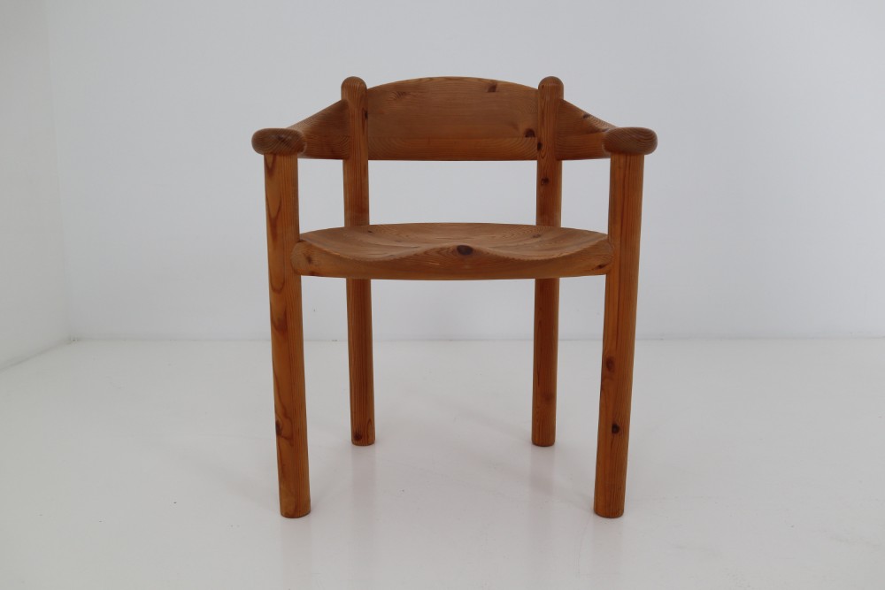 Six Midcentury Dining Room Chairs in Pinewood by Rainer Daumiller, 1970s