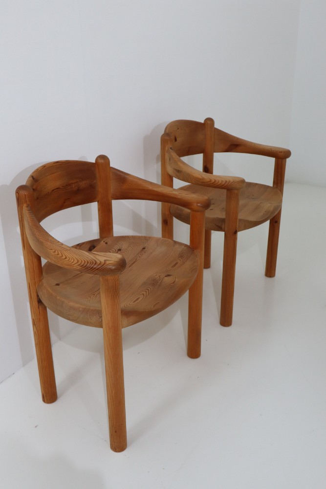 Six Midcentury Dining Room Chairs in Pinewood by Rainer Daumiller, 1970s