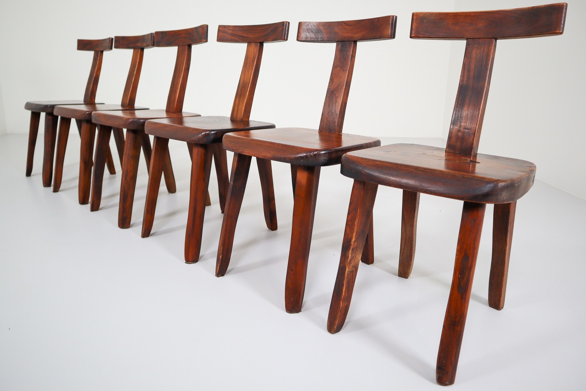 Six Sculptural Chairs by Olavi Hänninen for Mikko Nupponen, Finland, 1950s Mid-20th century