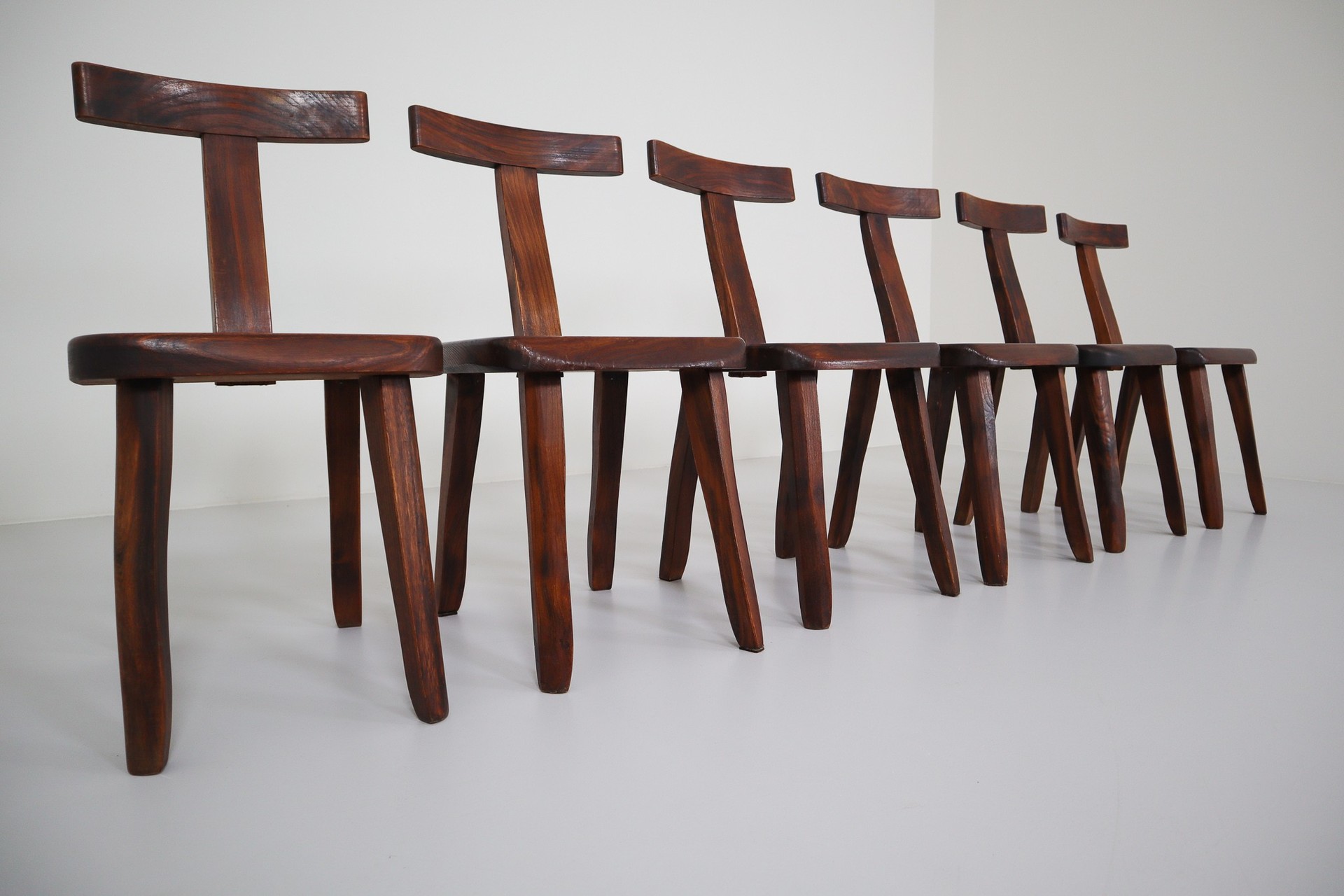 Six Sculptural Chairs by Olavi Hänninen for Mikko Nupponen, Finland, 1950s Mid-20th century