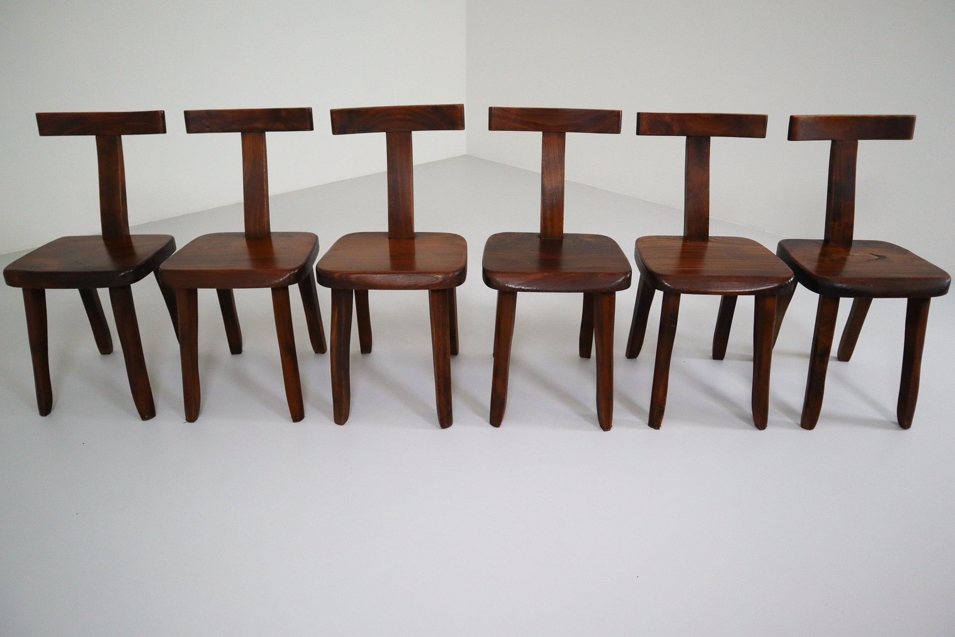 Six Sculptural Chairs by Olavi Hänninen for Mikko Nupponen, Finland, 1950s Mid-20th century