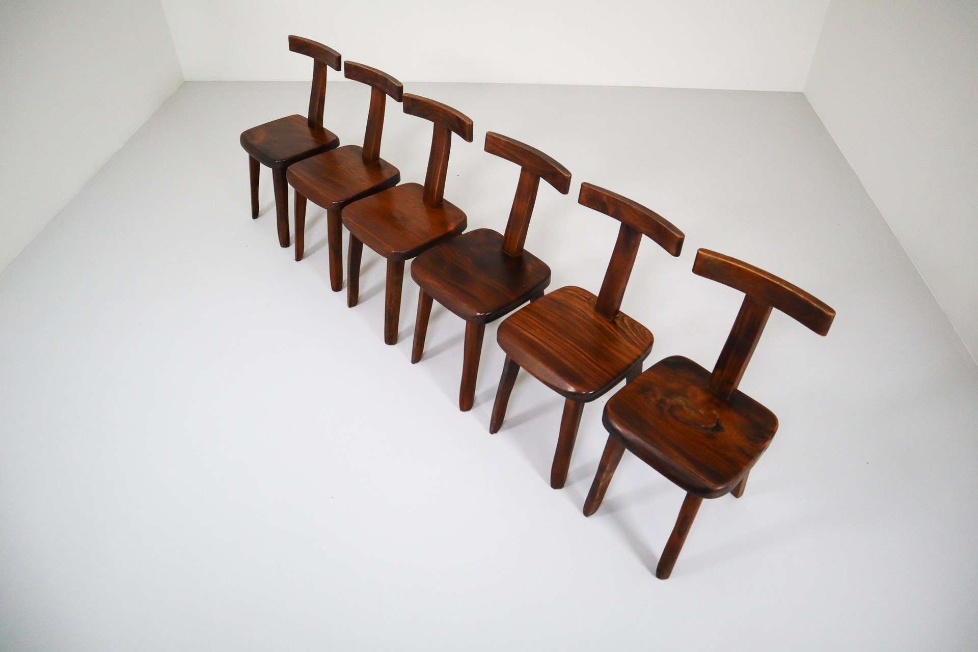 Six Sculptural Chairs by Olavi Hänninen for Mikko Nupponen, Finland, 1950s Mid-20th century