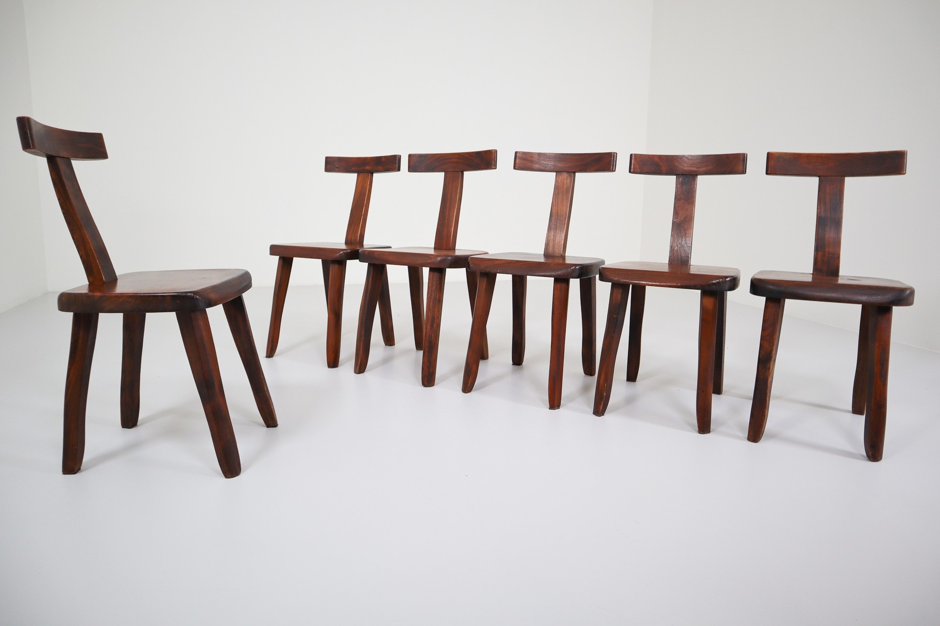 Six Sculptural Chairs by Olavi Hänninen for Mikko Nupponen, Finland, 1950s Mid-20th century