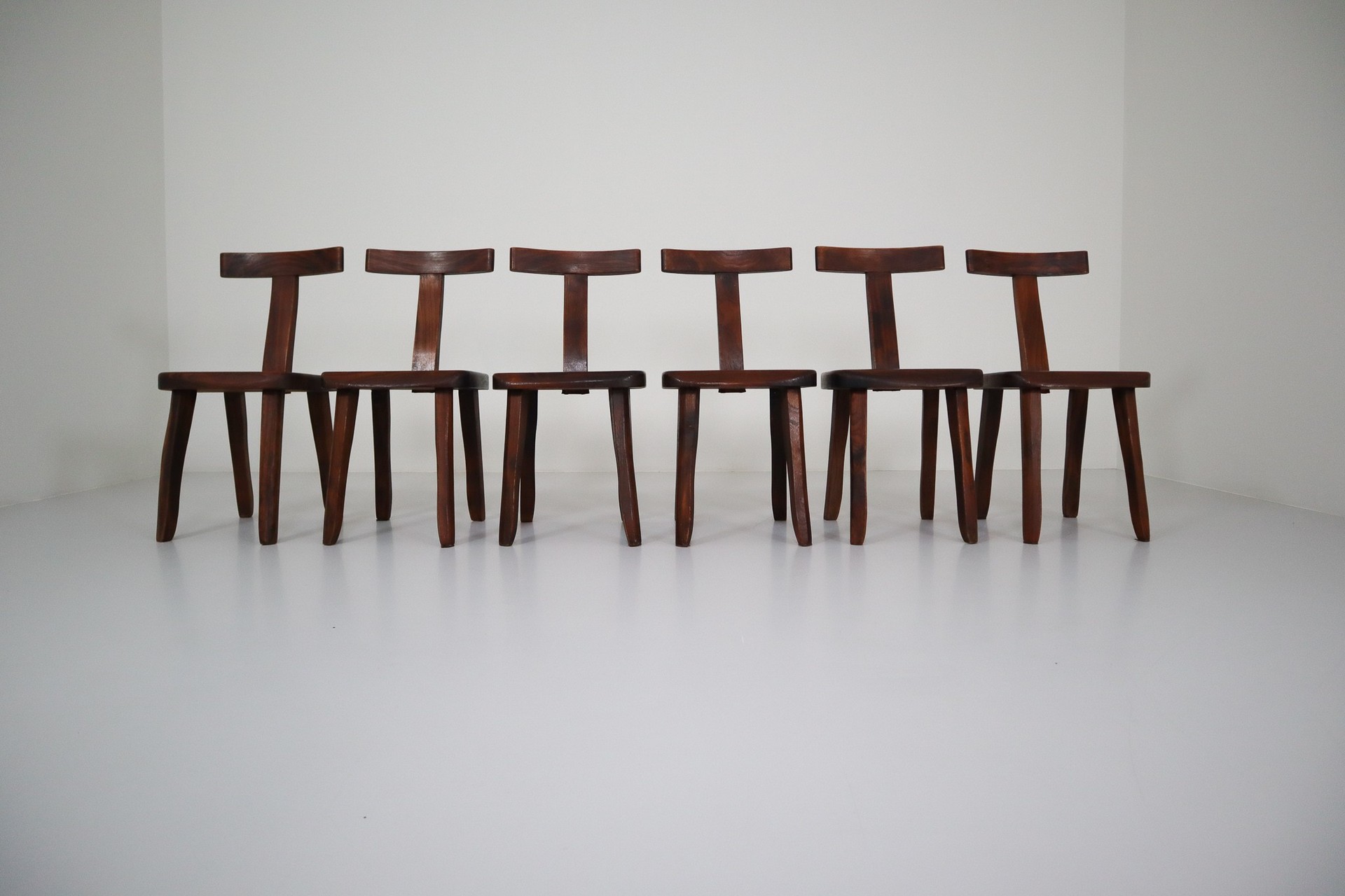 Six Sculptural Chairs by Olavi Hänninen for Mikko Nupponen, Finland, 1950s Mid-20th century