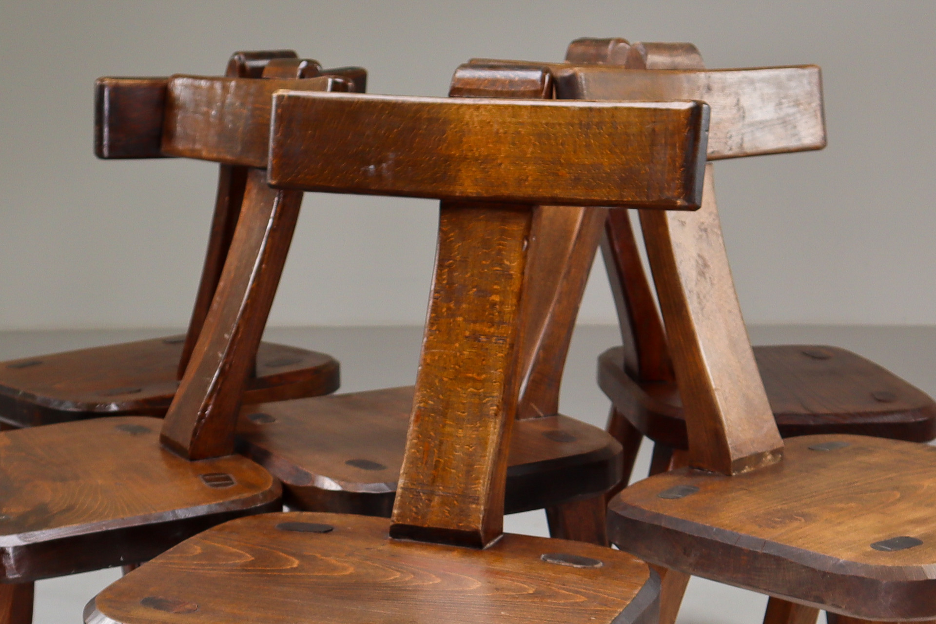 Six Sculptural Chairs by Olavi Hänninen for Mikko Nupponen, Finland, 1950s Mid-20th century