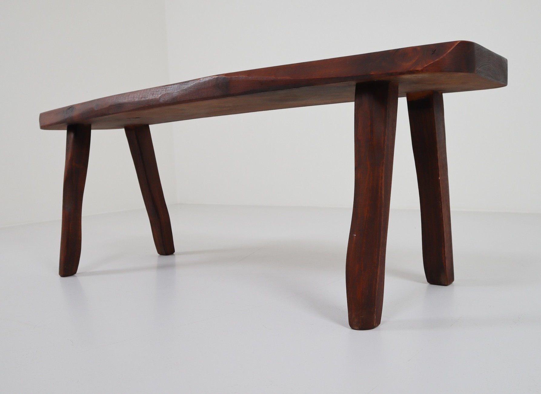 Small Sculptural Bench by Olavi Hänninen for Mikko Nupponen, Finland, 1950s Mid-20th century