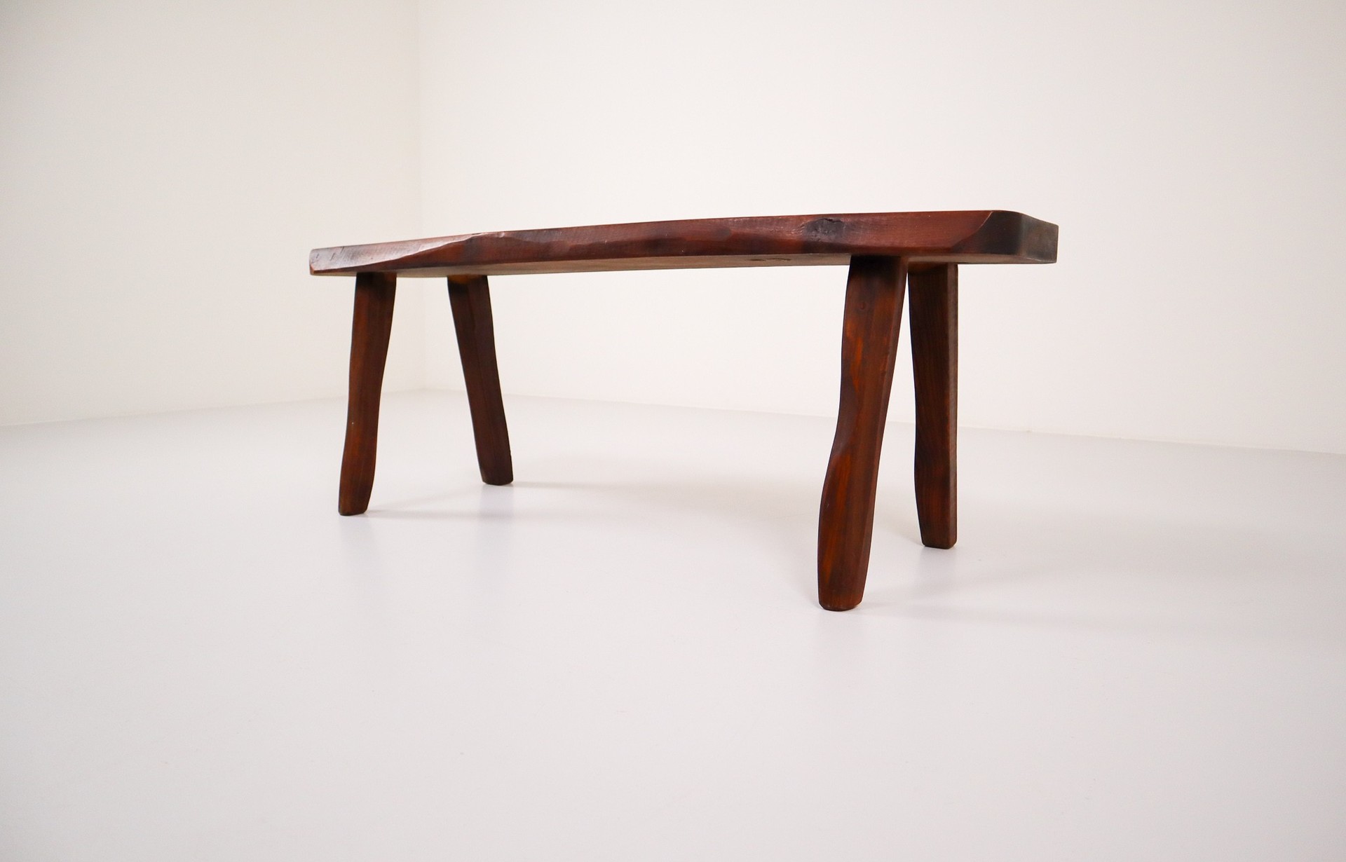 Small Sculptural Bench by Olavi Hänninen for Mikko Nupponen, Finland, 1950s Mid-20th century